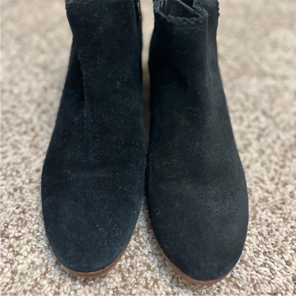 Black Suede Ankle Boots Jack Rogers Size 9M Side Zipper - Picture 6 of 11